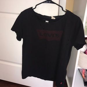 Distressed Levi's Logo Tee